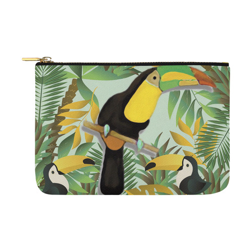 Toucan Tropical Jungle Fine Nature Art Carry-All Pouch 12.5''x8.5''