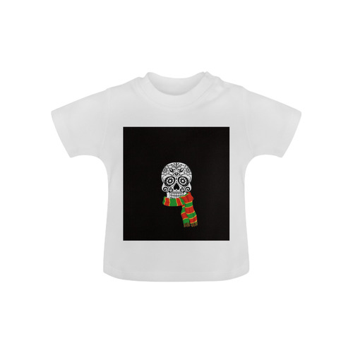 funny skull with scarf Baby Classic T-Shirt (Model T30)