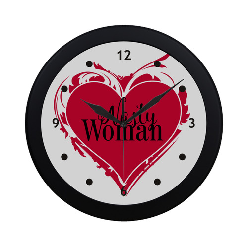 NASTY WOMAN ART HEART for powerwomen Circular Plastic Wall clock