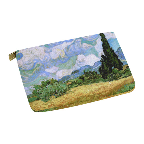 Van Gogh Wheat Field Cypresses Nature Landscape Carry-All Pouch 12.5''x8.5''