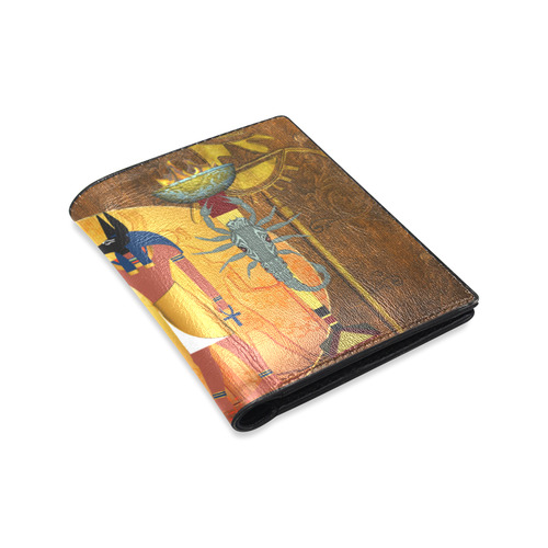 Anubis the egyptian god Men's Leather Wallet (Model 1612)