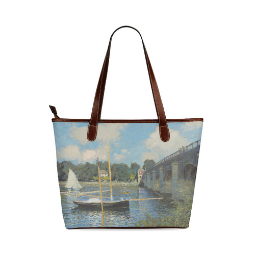 Claude Monet Bridge at Argenteuil Shoulder Tote Bag (Model 1646)
