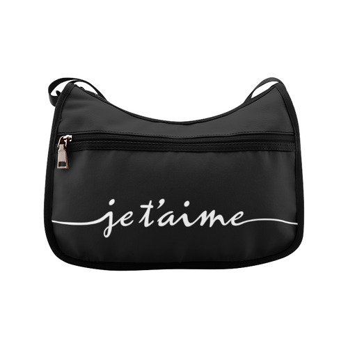 Romantic je t'aime - french love - white Crossbody Bags (Model 1616)