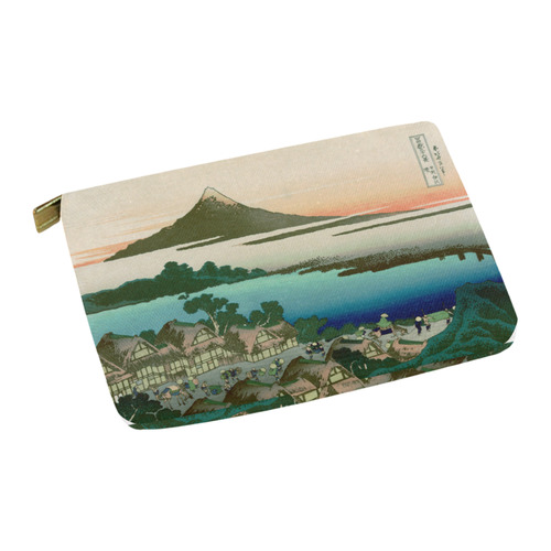 Hokusai 36 Views of Mount Fuji Japanese Woodblock Carry-All Pouch 12.5''x8.5''