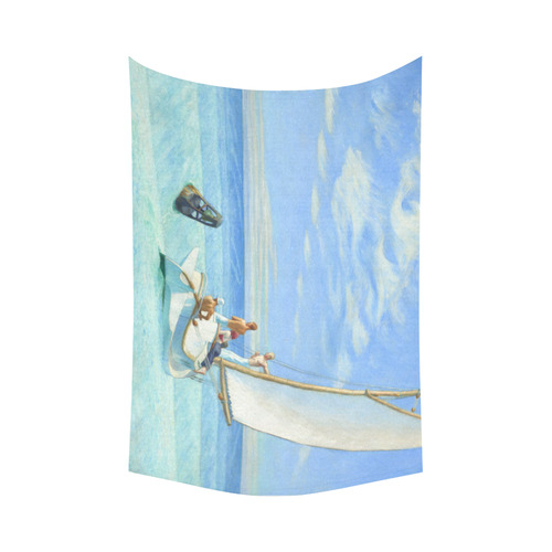 Edward Hopper Ground Swell Sail Boat Ocean Cotton Linen Wall Tapestry 90"x 60"