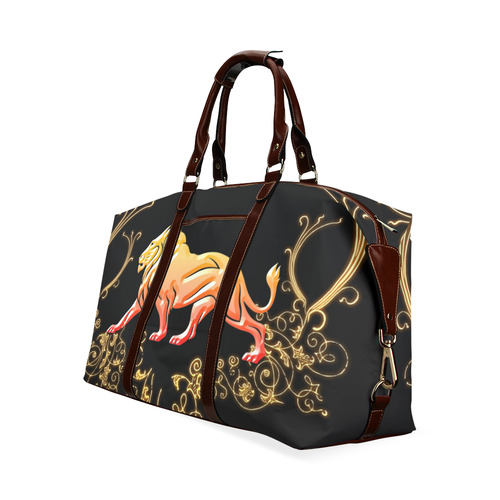 Awesome lion in gold and black Classic Travel Bag (Model 1643) Remake