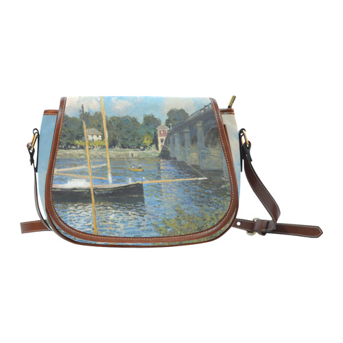 Claude Monet Bridge at Argenteuil Saddle Bag/Small (Model 1649) Full Customization