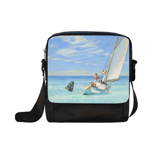 Edward Hopper Ground Swell Sail Boat Ocean Crossbody Nylon Bags (Model 1633)