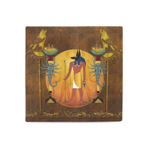 Anubis the egyptian god Women's Leather Wallet (Model 1611)