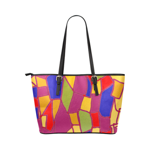 estampado1 Leather Tote Bag/Small (Model 1651)