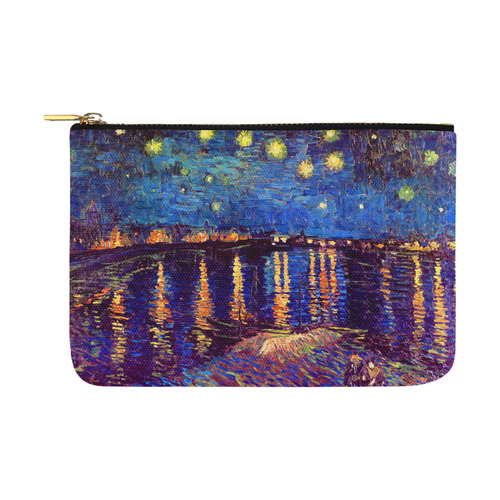 Van Gogh Starry Night Over Rhone Carry-All Pouch 12.5''x8.5''