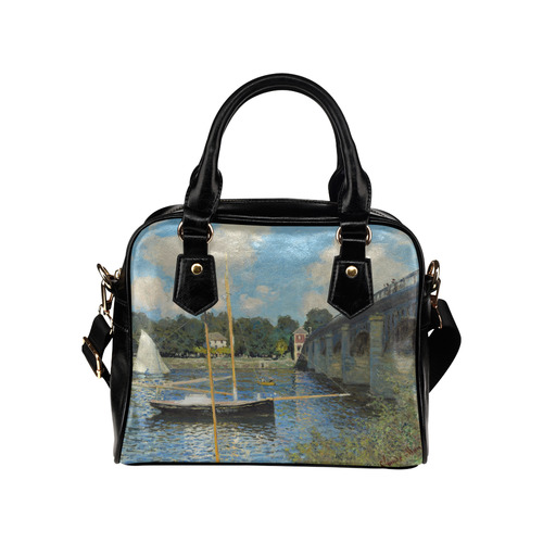Claude Monet Bridge at Argenteuil Shoulder Handbag (Model 1634)