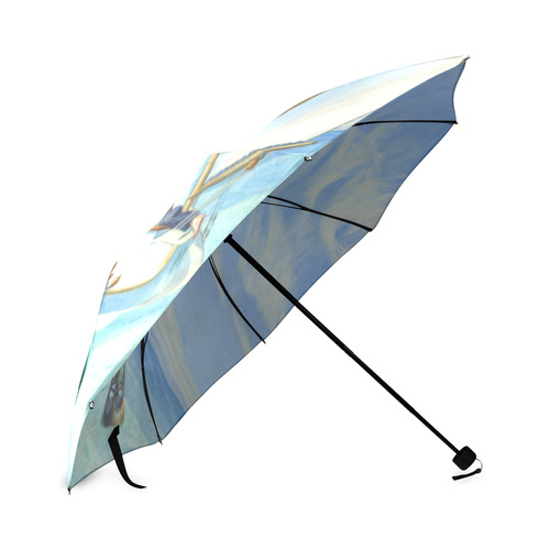 Edward Hopper Ground Swell Sail Boat Ocean Foldable Umbrella (Model U01)