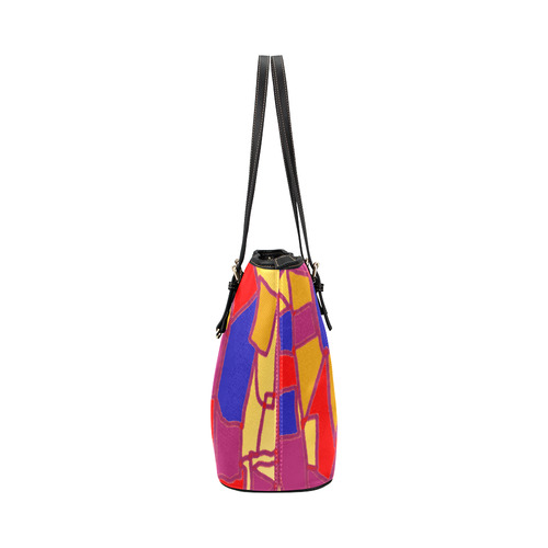 estampado1 Leather Tote Bag/Small (Model 1651)