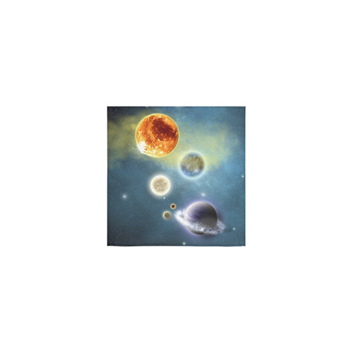 Space scenario with  meteorite sun and planets Square Towel 13“x13”