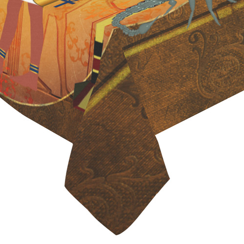 Anubis the egyptian god Cotton Linen Tablecloth 60"x 84"