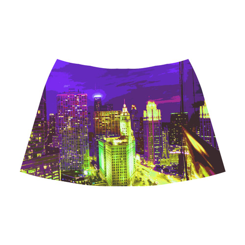 Chicago PopArt 20161111 Mnemosyne Women's Crepe Skirt (Model D16)