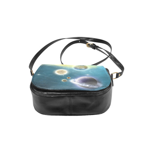 Space scenario with  meteorite sun and planets Classic Saddle Bag/Small (Model 1648)