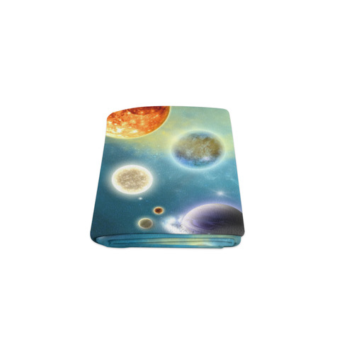 Space scenario with  meteorite sun and planets Blanket 40"x50"