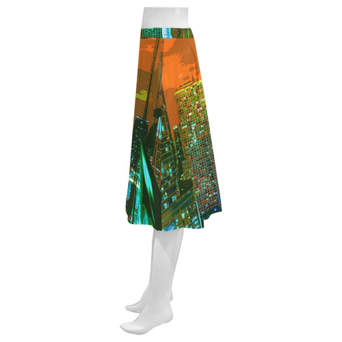 Chicago PopArt 20161107 Mnemosyne Women's Crepe Skirt (Model D16)