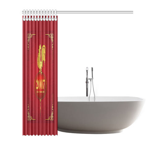 2017 Year of the Rooster Chinese Shower Curtain 72"x72"