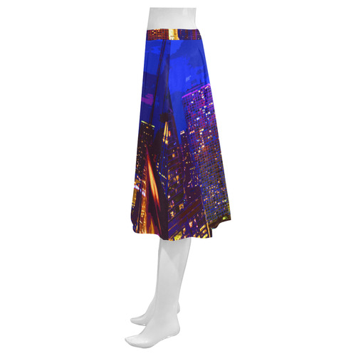 Chicago PopArt 20161112 Mnemosyne Women's Crepe Skirt (Model D16)