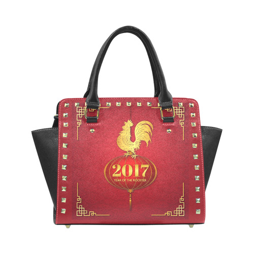 2017 Year of the Rooster Chinese Rivet Shoulder Handbag (Model 1645)
