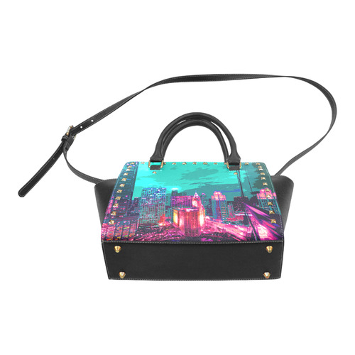 Chicago PopArt 20161102 Rivet Shoulder Handbag (Model 1645)