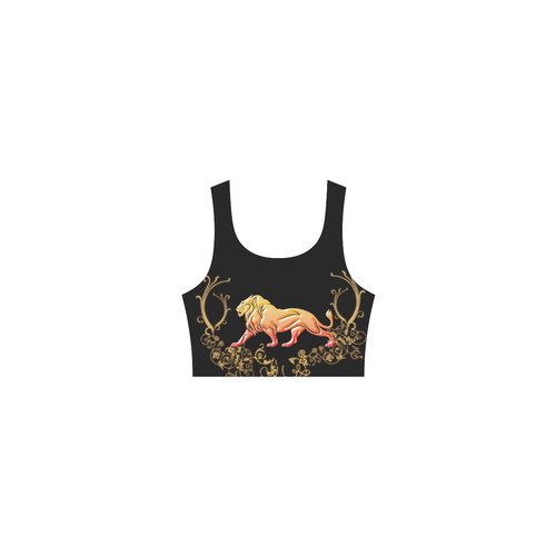 Awesome lion in gold and black Atalanta Casual Sundress(Model D04)