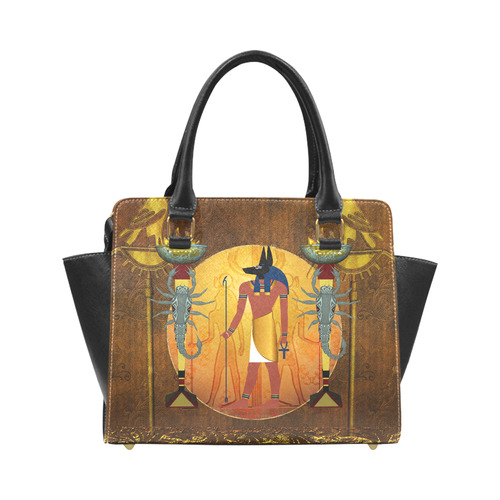 Anubis the egyptian god Rivet Shoulder Handbag (Model 1645)