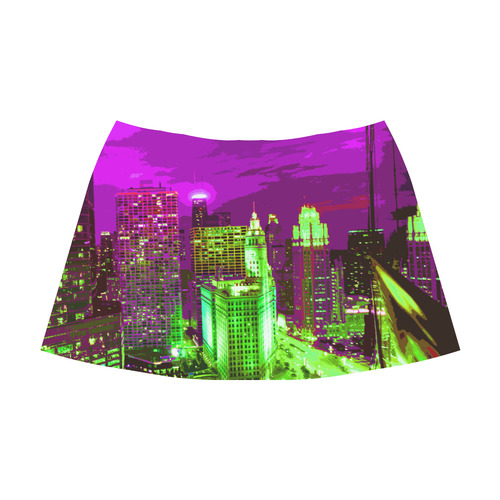 Chicago PopArt 20161110 Mnemosyne Women's Crepe Skirt (Model D16)