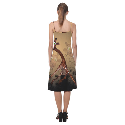 Sweet, cute giraffe Alcestis Slip Dress (Model D05)