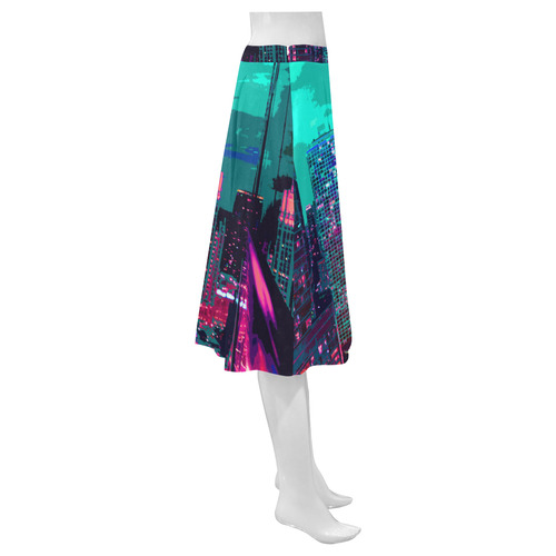 Chicago PopArt 20161102 Mnemosyne Women's Crepe Skirt (Model D16)