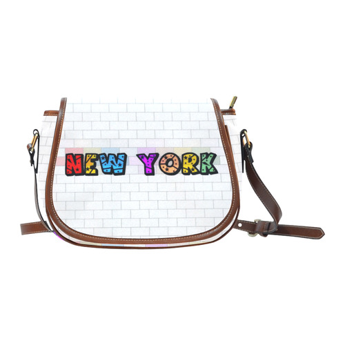 New York by Popart Lover Saddle Bag/Large (Model 1649)