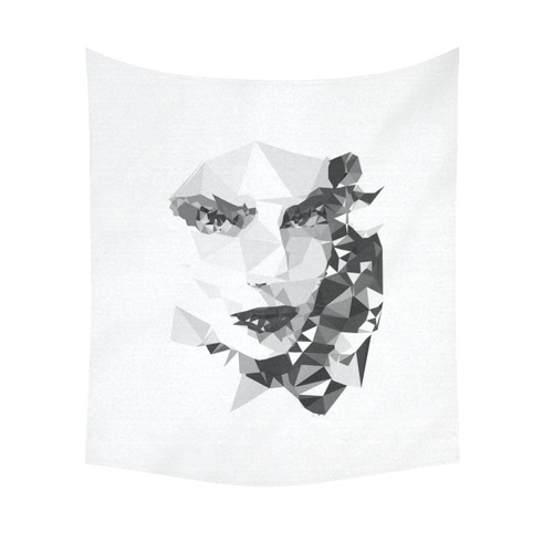 Woman facial art Tapestry on wall. New arrival! Cotton Linen Wall Tapestry 51"x 60"