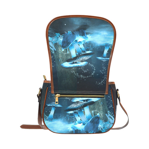 Blue Ice Fairytale World Saddle Bag/Small (Model 1649) Full Customization