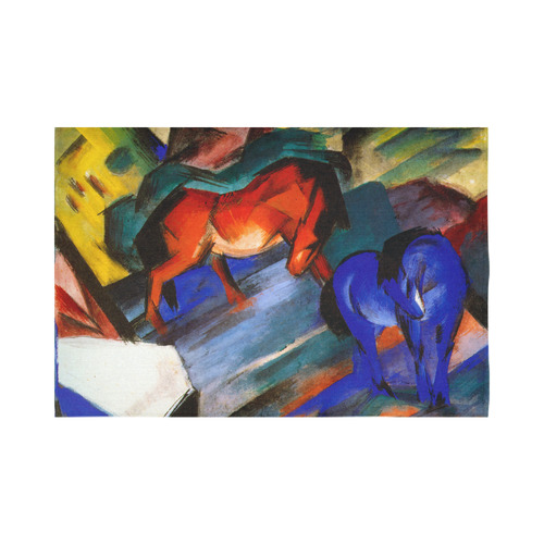 Red and Blue Horse by Franz Marc Cotton Linen Wall Tapestry 90"x 60"
