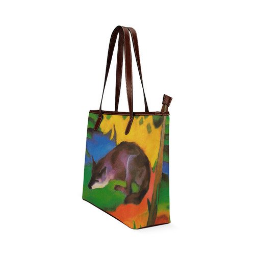 Black Fox by Franz Marc Shoulder Tote Bag (Model 1646)