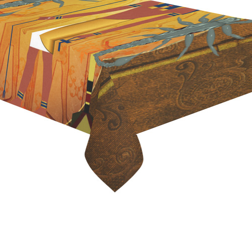 Anubis the egyptian god Cotton Linen Tablecloth 60"x 104"