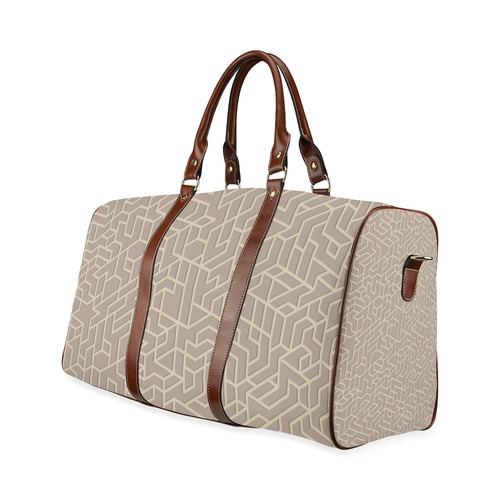 New designers art Bag BROWN PIXEL art sweet edition Waterproof Travel Bag/Large (Model 1639)
