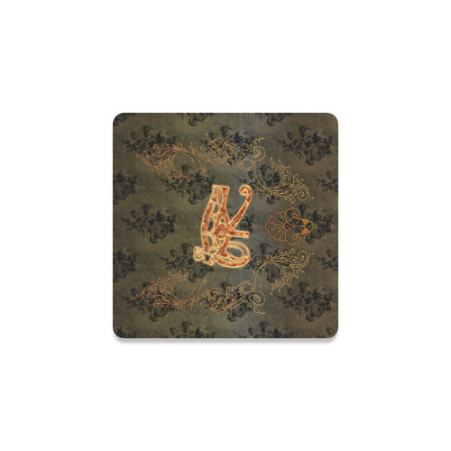 The all seeing eye, vintage background Square Coaster