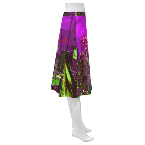 Chicago PopArt 20161110 Mnemosyne Women's Crepe Skirt (Model D16)