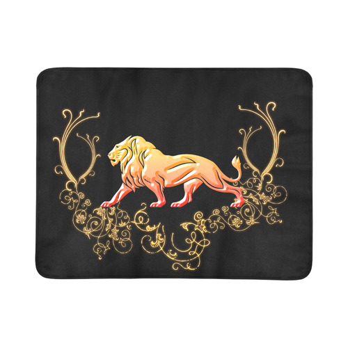 Awesome lion in gold and black Beach Mat 78"x 60"