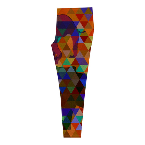 Modern Triangle Pattern Elephants Cassandra Women's Leggings (Model L01)