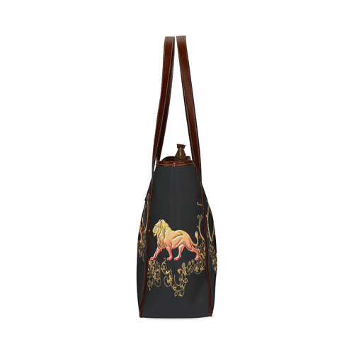 Awesome lion in gold and black Classic Tote Bag (Model 1644)