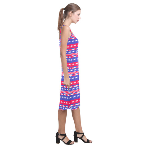 Patriotic Stars and Stripes Alcestis Slip Dress (Model D05)