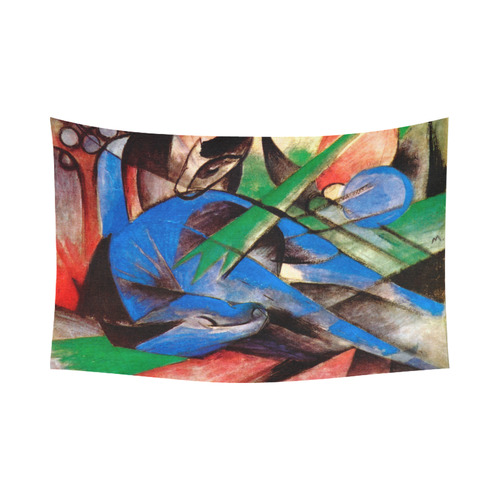 Dreaming Horse by Franz Marc Cotton Linen Wall Tapestry 90"x 60"
