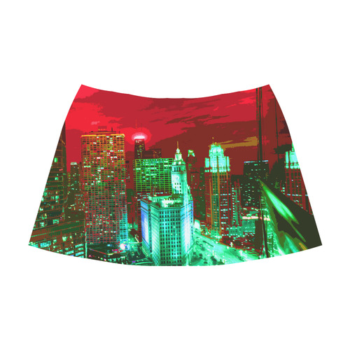 Chicago PopArt 20161108 Mnemosyne Women's Crepe Skirt (Model D16)