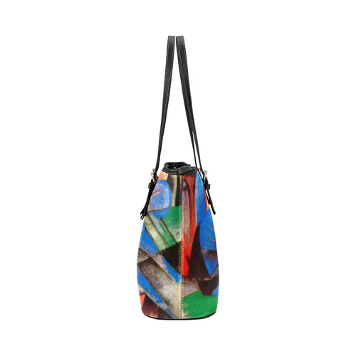 Dreaming Horse by Franz Marc Leather Tote Bag/Small (Model 1651)