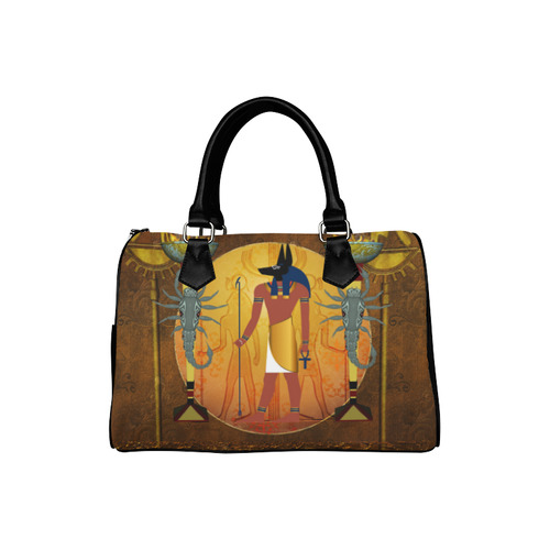 Anubis the egyptian god Boston Handbag (Model 1621)